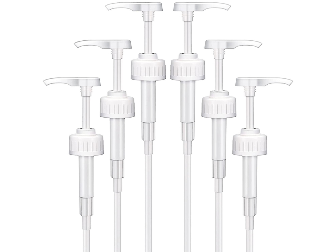 6 Bombillas De Jarabe De Café Blanco Para Botellas, Jarabes De Café, Piragüeros Y Saborizantes (8 Ml)