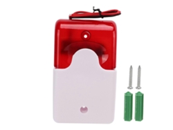 Alarma sonora y visual con destello rojo, buen aislamiento, resistente a impactos, dispositivo de seguridad de 12 V. GOKOCO