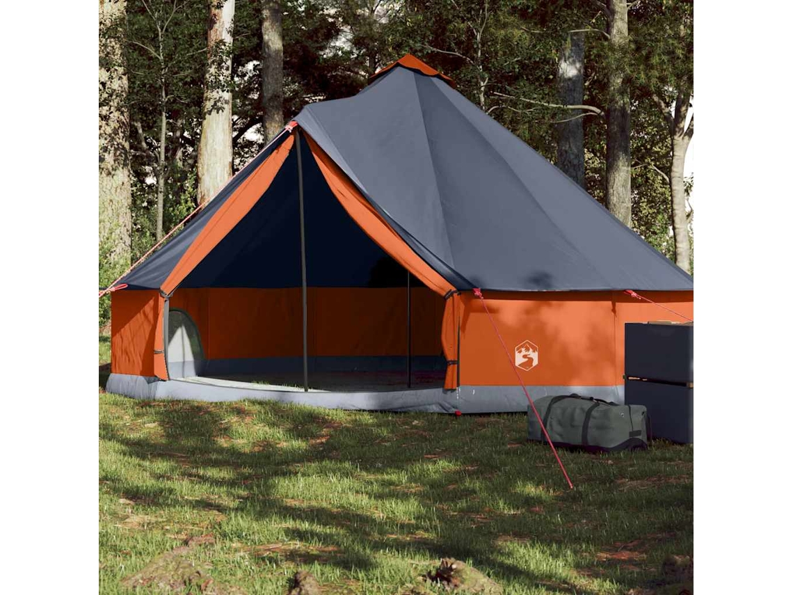 Tienda tipi familiar para 6 personas, impermeable, gris/naranja