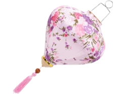 Farol Colgante De Tela Floral De 39 Cm (15,35 Pulgadas) Para Bodas Y Decoración De Festivales Al Aire Libre.