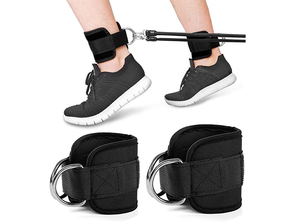 Correias de tornozelo Fitness Propinas de cinta de tornozelo Negro