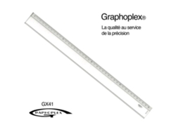 Regla transparente 1 bisel relieve 40 cm - Color Graphoplex