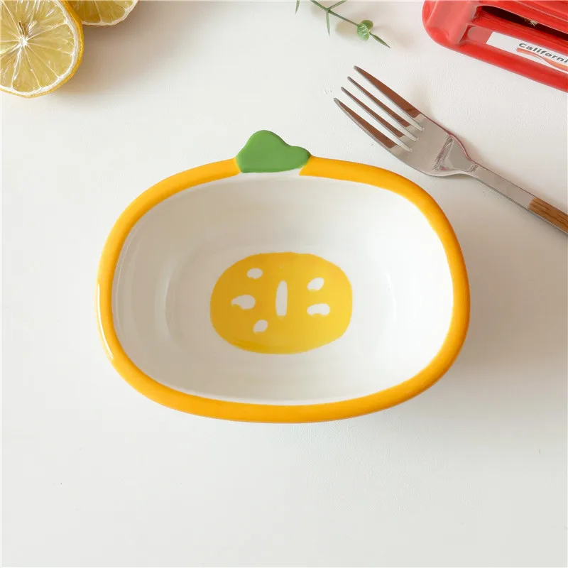Frutero de cerámica, apto para microondas y horno. MDUG (naranja, 14,7 cm)