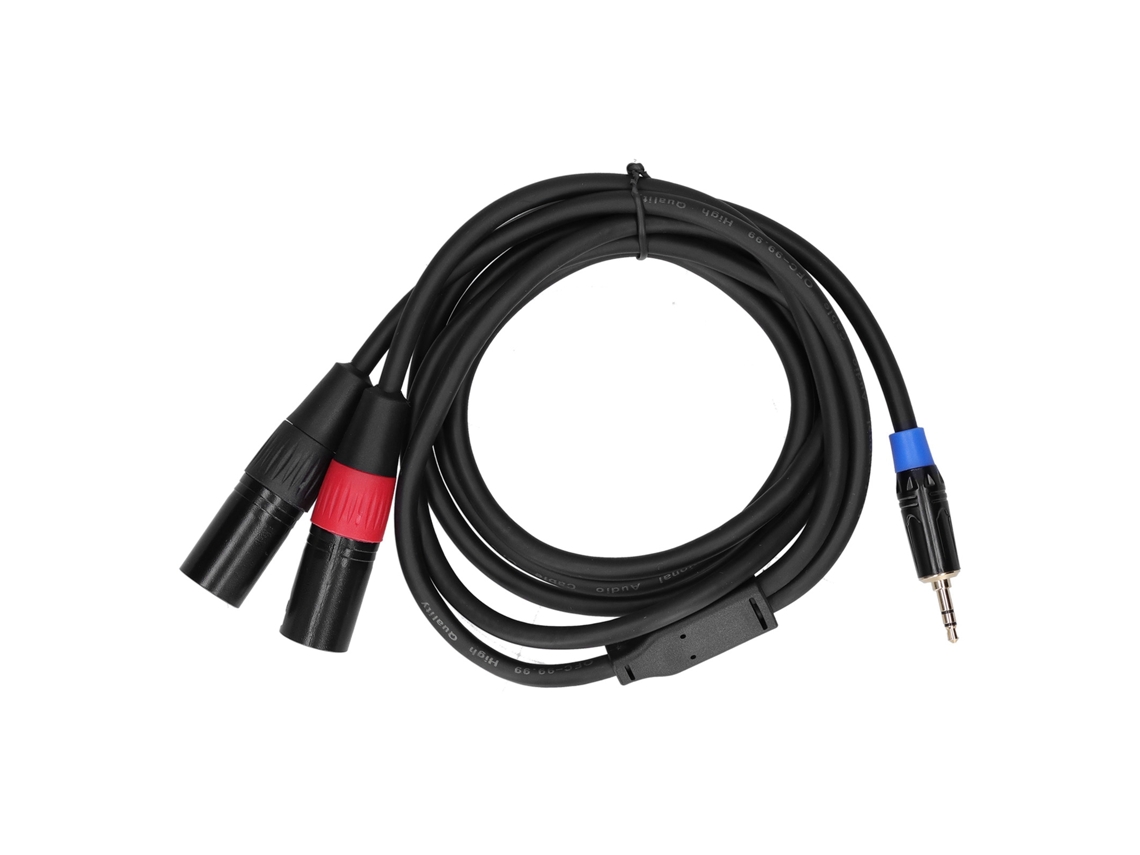 Cable Adaptador Convertidor De Audio De 3,5 Mm Estéreo Macho A 2 Conectores Xlr Macho De 1,8 M