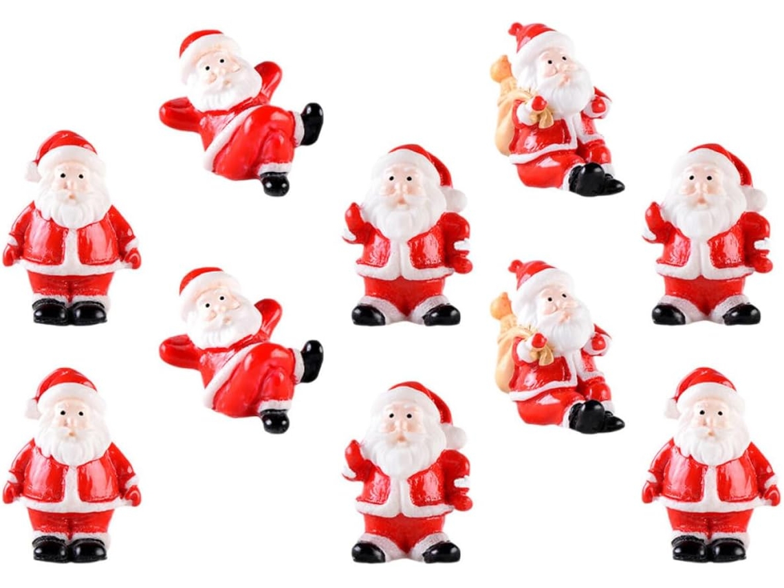 10 Figuras Miniatura Muñecos Nieve Resina Decoraciones Navideñas Estar Cocina Aspecto Adorable Decoración