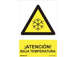 Señal de Peligro NORMALUZ "Advertencia Baja Temperatura" (Pvc 0,7Mm) 30X40Cm