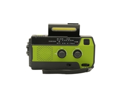 Radio multifuncional de 4000 mAh con FM, AM, WB, NOAA, carga solar y manivela, USB, linterna LED para emergencias y batería externa portátil. Viewleaf