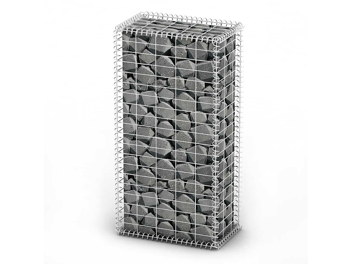 Gavion VIDAXL Plateado Acero (100x50x30 cm)