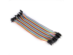 Cable flexible y desmontable con 40 conectores macho-macho, 20 cm, multicolor.
