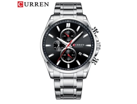 Relojes para hombre Relojes analógicos resistentes al agua de acero inoxidable Reloj con cronógrafo y fecha para hombre - Concha blanca y negra LUU...