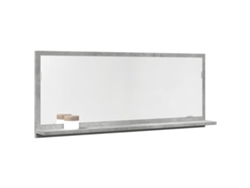 Espejo Mueble Baño Madera Ingeniería Gris Hormigón 90x11x37 Cm