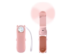 Mini ventilador de mano, ventilador portátil de mano 3 en 1, pequeño ventilador de bolsillo, recargable por USB, portátil para viajes al aire libre, rosa Gusshious