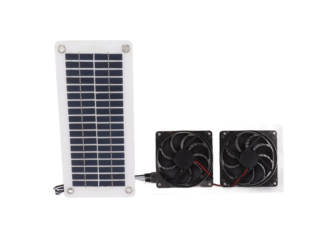 Kit de ventilador solar de 50 W (doble ventilación, panel solar)