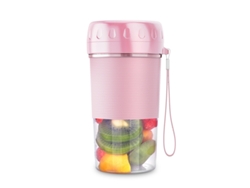 Licuadora portátil Digitallab con carga USB, 300 ml, apta para biberones (rosa)
