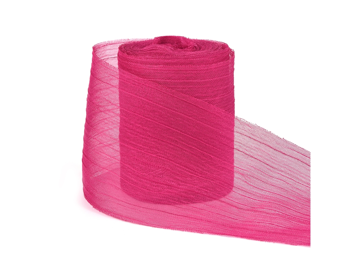 (rojo) Cinta De Hilo Arrugado De 5 Yardas Y 4 Cm, Adecuada Para Accesorios Para El Cabello, Manualidades De Bricolaje Y Decoraciones.
