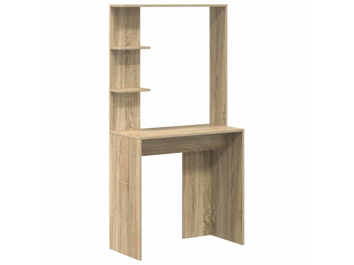 Escritorio | Mesa secretaria, Roble Sonoma, 78,5 x 37 x 154,5 cm, Madera procesada