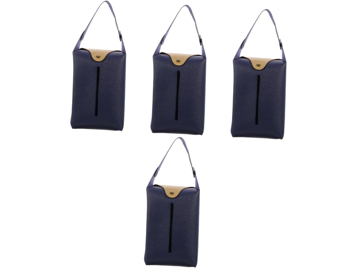 Juego De 4 Soportes Papel Higiénico Cuero Para El Hogar, Dispensador Pañuelos, Estuche Mod Caja Servilletas,
