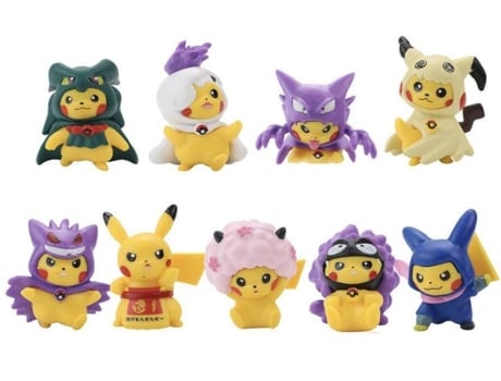 Set de Figuras Crossdressing Pikachu (9 unidades - 5 cm)