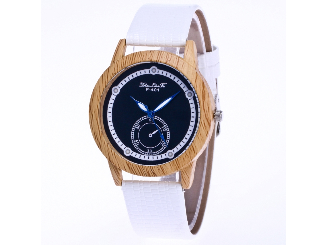 Reloj De Pulsera Unisex Para Parejas Con Correa De Poliuretano Y Movimiento De Cuarzo (blanco)