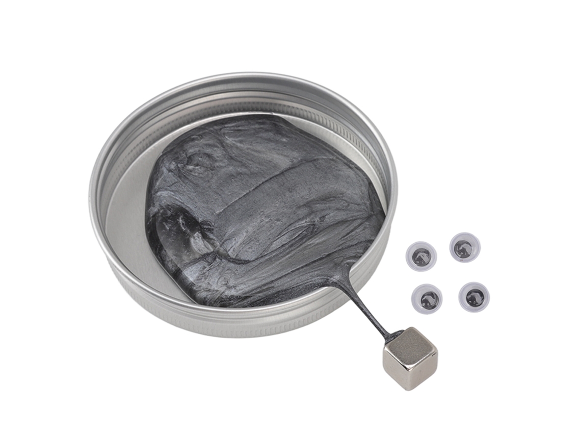 Barro Magnético De Alta Elasticidad, Resina Segura Con Imán, Juguete Antiestrés, Color Plata.