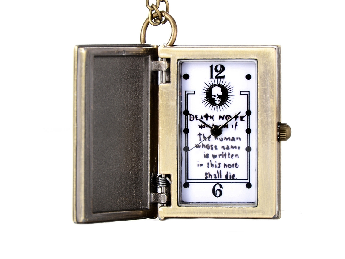 Reloj De Bolsillo De Moda Para Mujer En Aleación De Cuarzo Con Cadena Colgante Tipo Libro.