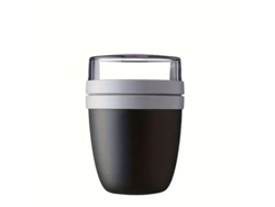 Lancheira Con Divisor, 500 Ml + 200 Ml, Negro Nórdico