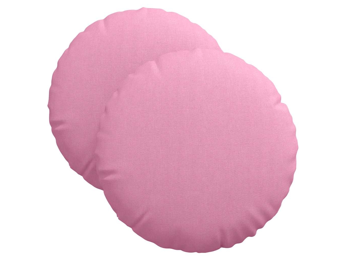 Cojines para asiento, 2 unidades, color rosa, Ø40 x 13 cm, tela HARLANV1