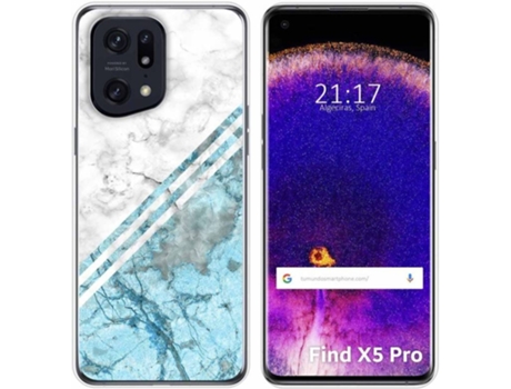 Carcasa para Oppo Find X5 Pro 5G TUMUNDOSMARTPHONE Dibujos Mármol 02 Multicolor