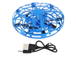 Mini Dron Ovni Para Niños, Pelota Voladora Con Sensor De Movimiento Y Luz Led Azul Y Dorada.