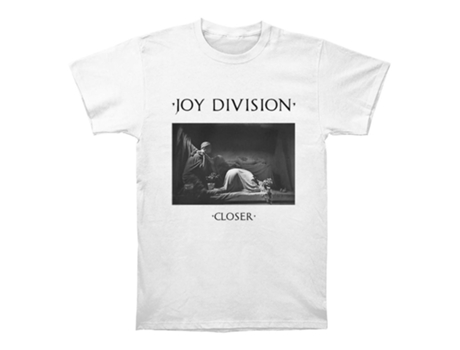 Camiseta ROCKINSTONE blanca Closer de Joy Division (XXXL)