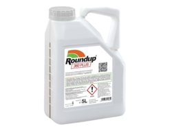 Roundup 360 Plus, pesticida concentrado de 5 litros para el control de malezas en jardines y céspedes, de Bayer.