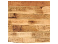 Tablero De Mesa Borde Natural Madera Maciza Mango 40x40x3,8 Cm