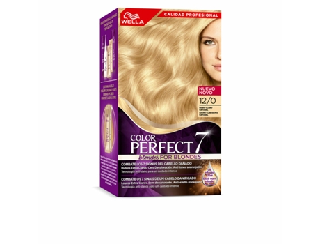 Tinte Permanente Wella Color Perfect 7 Nº 12/0 Cabellos Canosos Rubio Claro 60 ml
