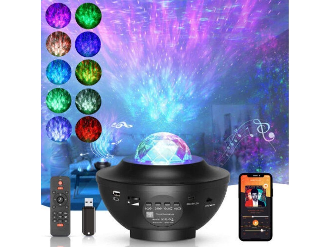 2026-proyector Led De Galaxia Con Luces Estelares Bluetooth Música Control Remoto Y App Decoración Hogar