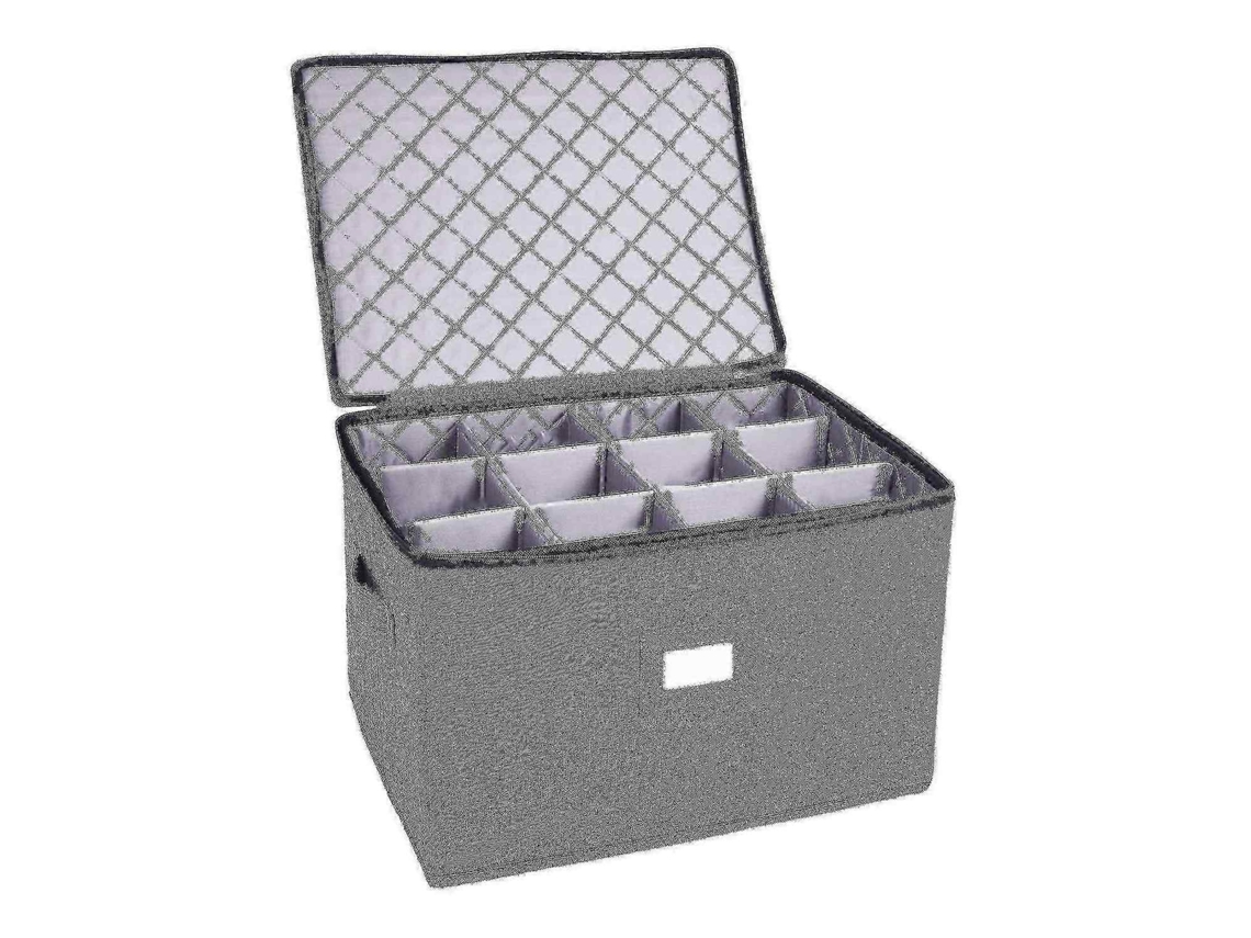 Caja de almacenamiento para 12 copas de vino o caja plegable para guardar vino. También se puede usar para guardar ropa. Shlm-perfet