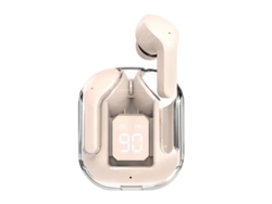 (rosa) Auriculares Inalámbricos Bluetooth, Luces Led, Estéreo Tws, Micrófono Y Control De Volumen.
