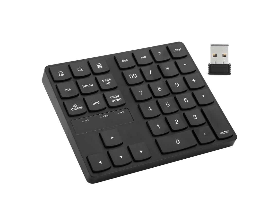 Mini Teclado Numérico Inalámbrico 2.4g Con 35 Teclas, Ultrafino Y Portátil Para Ordenador.