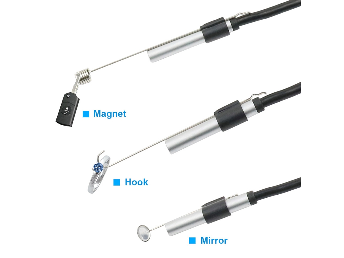 Endoscopio Usb 3 En 1 Con Cámara De 5,5 Mm, 6 Led Ajustables, Cable De 20 M, Clasificación Ip67 Para Android, Windows Y Macbook.