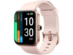 Reloj inteligente con oxímetro para Android/iOS, podómetro, monitor de frecuencia cardíaca, modo natación, fondo de pantalla personalizado, menstruación rosa Yizhood
