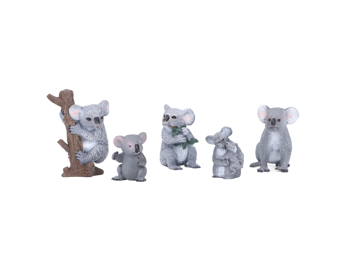 Juego De 5 Figuras De Una Adorable Familia De Koalas, Juguete De Regalo Para Niños Y Decoración.