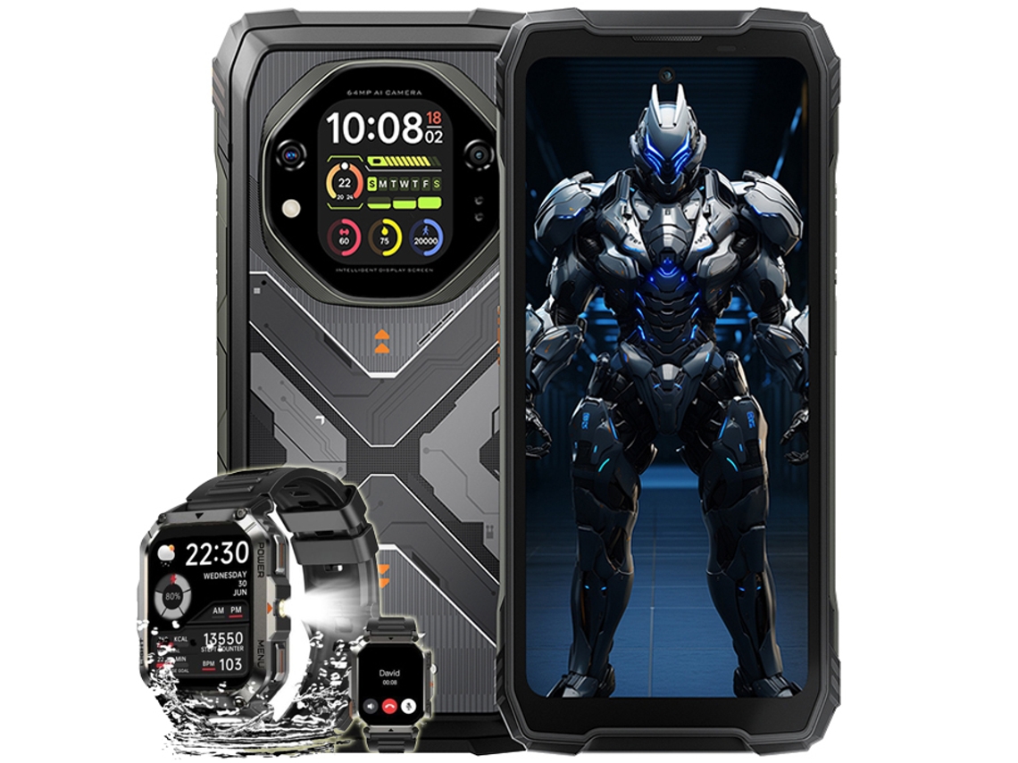 Smartphone Oscal Tank 1 + W70pro (6.78'' - 36 Gb - 256 Gb - 20000 Mah - Preto)