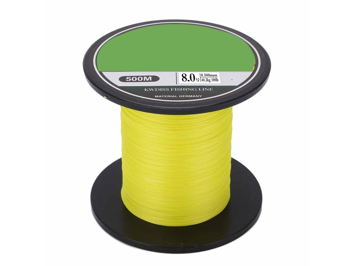 2026rebe-hilo De Pesca Trenzado 8 Strands 500m Pe Ultra Fuerte Accesorio De Pesca Amarillo Para Pesca En El Mar 8.0