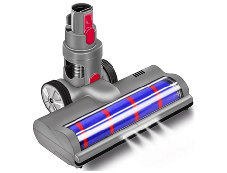 Escova elétrica turbo para dyson v7 v8 v10 v15 com rolo, luz led