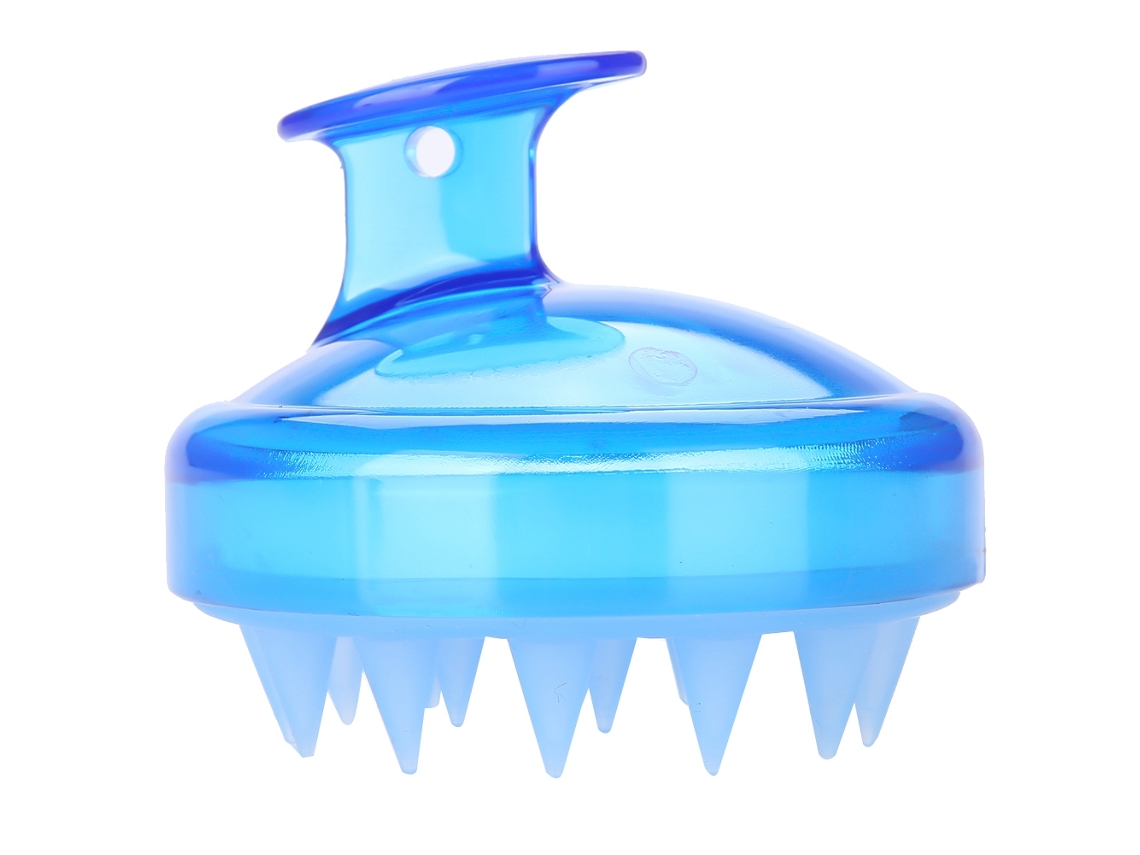 Pincel De Masaje Capilar De Silicona Para Shampoo, Ducha Y Lavado De Cabello, Azul
