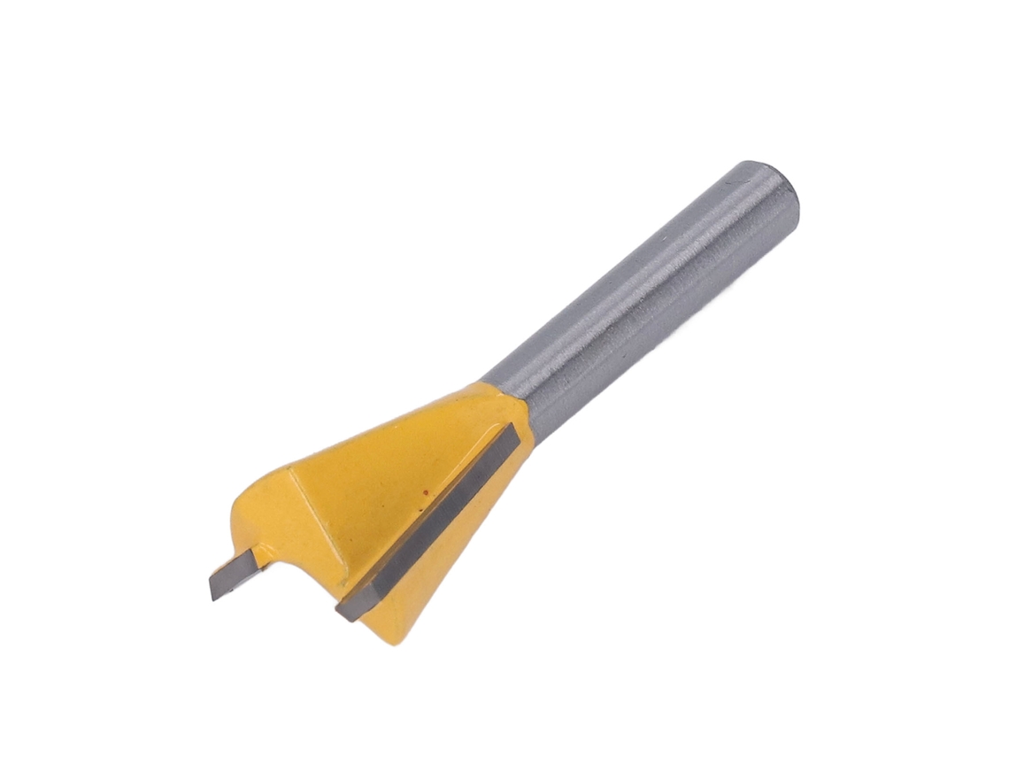 Broca angular de 1/4", vástago de acero de aleación de tungsteno, revestimiento de TPFE, para ranurar madera de 3/4"