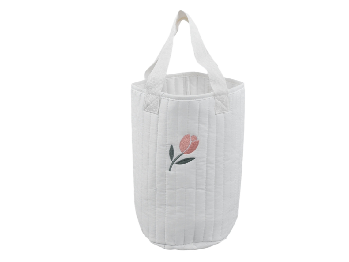 Bolso Portátil Para Biberones Y Pañales Con Diseño De Algodón Bordado Para Cochecitos.