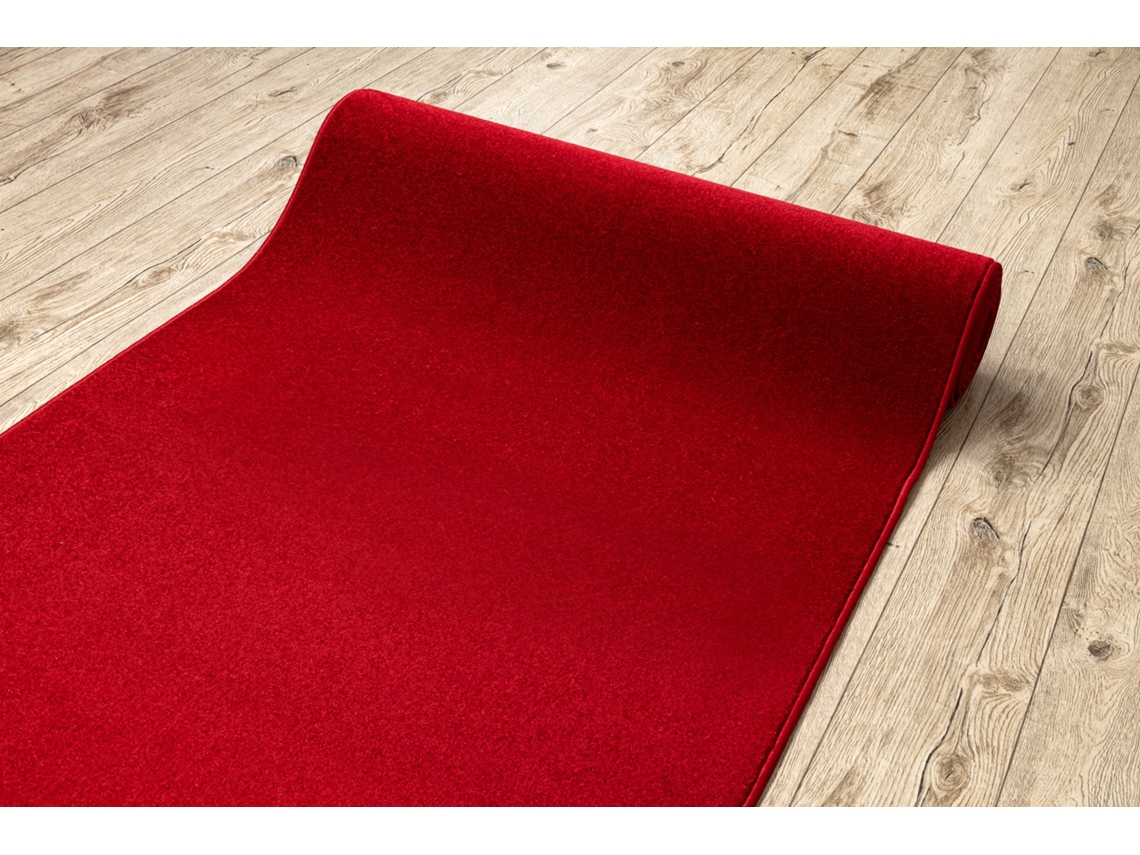 Alfombra de Pasillo Karmel Llanura Carmín / Rojo 160 cm