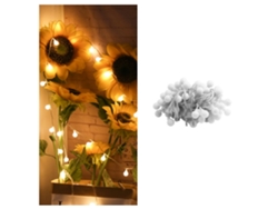 Guirnalda De Luces De 1,5 M, 10 Pequeñas Esferas Impermeables Ip65, Iluminación Decorativa A Pilas Para Interiores Y Exteriores (blanco Cálido)