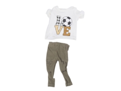 Rebe-roupas Para Bonecas De 18 Polegadas Conjunto De Calças E Camisa De Manga Curta Para Bebê Recém-nascido Qd18‑050