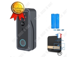 Campainha de Vídeo Td® Mv01 Wi Fi de Dupla Frequência 5g Resistente À Água Recarregável Via Usb Brilvibera wer